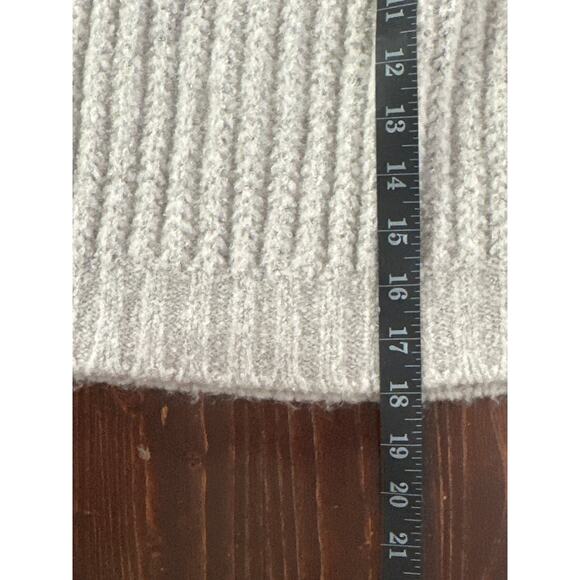 L’Academia Revolve Idriya Cropped Tunnel Funnel Neck Chunky Sweater S Grey - Picture 13 of 14